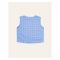 IXAMPLE Boys Geometric Blue Suit Vest, Blue & White, IXBWST 22152