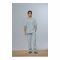 Basix Men's Cotton Checked 2-Piece Loungewear Set, Sea Green & White, LW-823