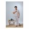 Basix Men's Cotton Checked 2-Piece Loungewear Set, White, LW-824