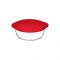 Borcam Round Tray With Cover, Ovenware, Glassware & Dishware, 9.31 X 7.48 Inches, 59123-07