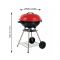 AJF Portable Kettle BBQ Charcoal Grill, Height 22.44 & Diameter 17 Inches, Smoked Barbecue, Stainless Steel Stands & Wheels