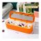 Inaaya Plastic 4 Portions Seasoning Box With Jars & Spoons, Kitchen Spice Master Set, Orange, 100652