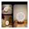 Round Crystal Table Lamp, Rechargeable, 12 Hours Of Charging, RGBW, Tactile Switch, 101246