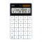 Deli Touch Series Acrylic Keys 12-Digits Desktop Calculator, White, E1589