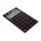 Deli Touch Series Acrylic Keys 12-Digits Desktop Slim Calculator, Black, E1589P