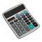 Deli Core Series Metal Surface 12-Digits Mini Desktop Calculator, EM19810