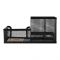 Deli Mesh Metal Desk Organizer With Three Compartments, Multi-Purpose Use, 215X75X53mm, Black, E9175