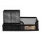 Deli Mesh Metal Desk Organizer With Three Compartments, Multi-Purpose Use, 215X75X53mm, Black, E9175