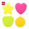 Deli Shape Sticky Notes, 76X76mm 3''X3'', 20X4 Sheets, 4 Assorted Colors, EA03202