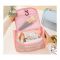 AJF PVC Multi-Functional Waterproof Cosmetic Bag With Hook For Travel, Pink