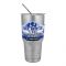 AJF Stainless Steel Carnival Tumbler With Straw, 900ml Capacity