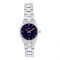 Omax Women's Chrome Round Dial With Navy Blue Background & Chrome Bracelet Analog Watch, CGH010IP04