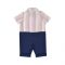 IXAMPLE Boys Navy Shirt Styled Romper