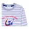 Ixample Boys Striped Embroidered Sweatshirt, Heather Grey, IXWBSS 65031