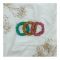 Sandeela Tinies Silk/Chiffon Round Scrunchies, Emerald Green/Mustard/Pink, 3-Pack, M01-02-3023