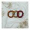 Sandeela Tinies Silk/Chiffon Round Scrunchies, Copper/Beige/Maroon, 3-Pack, M01-02-3027