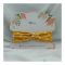 Sandeela Cotton/Linen Crisscross Headband, Yellow With White Polka Dots, M13-01-1025