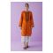 Orient Unstitched 1 Piece Embroidered Lawn Shirt, Orange, 52592