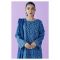 Unstitched 3 Piece Printed Lawn Shirt, Cambric Pant and Lawn Dupatta, Blue, 54882