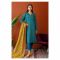 Unstitched 3 Piece Printed Khaddar Shirt, Khaddar Pant & Khaddar Dupatta, Teal, 57786