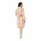 Basix Digital Printed Lawn Golden Brown N White Shirt With Lace, LS-506
