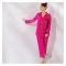 Poppy Pajama Set, Front Open Collared Shirt With Laces & Trouser, Premium Soft Silk Loungewear For Women, Magenta, 136