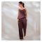 Poppy Camisole & Shorts, Lightweight Cotton Sleepwear For Women, Ideal For Summer, Dark Brown, 138