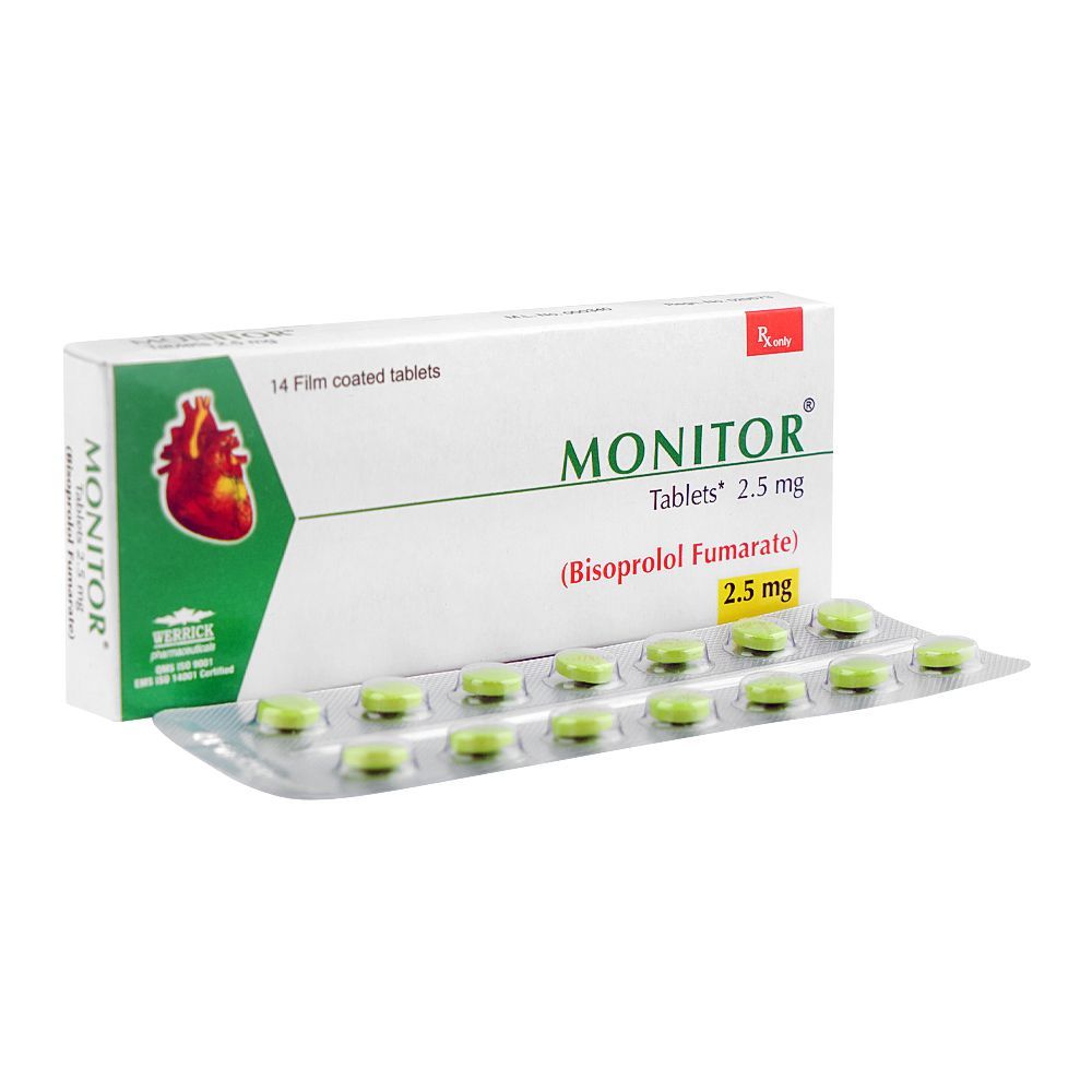 Werrick Pharmaceuticals Monitor Tablet, 2.5mg, 14-Pack price in Pakistan