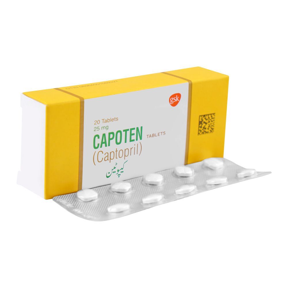 GSK Capoten Tablet, 25mg, 1-Strip price in Pakistan