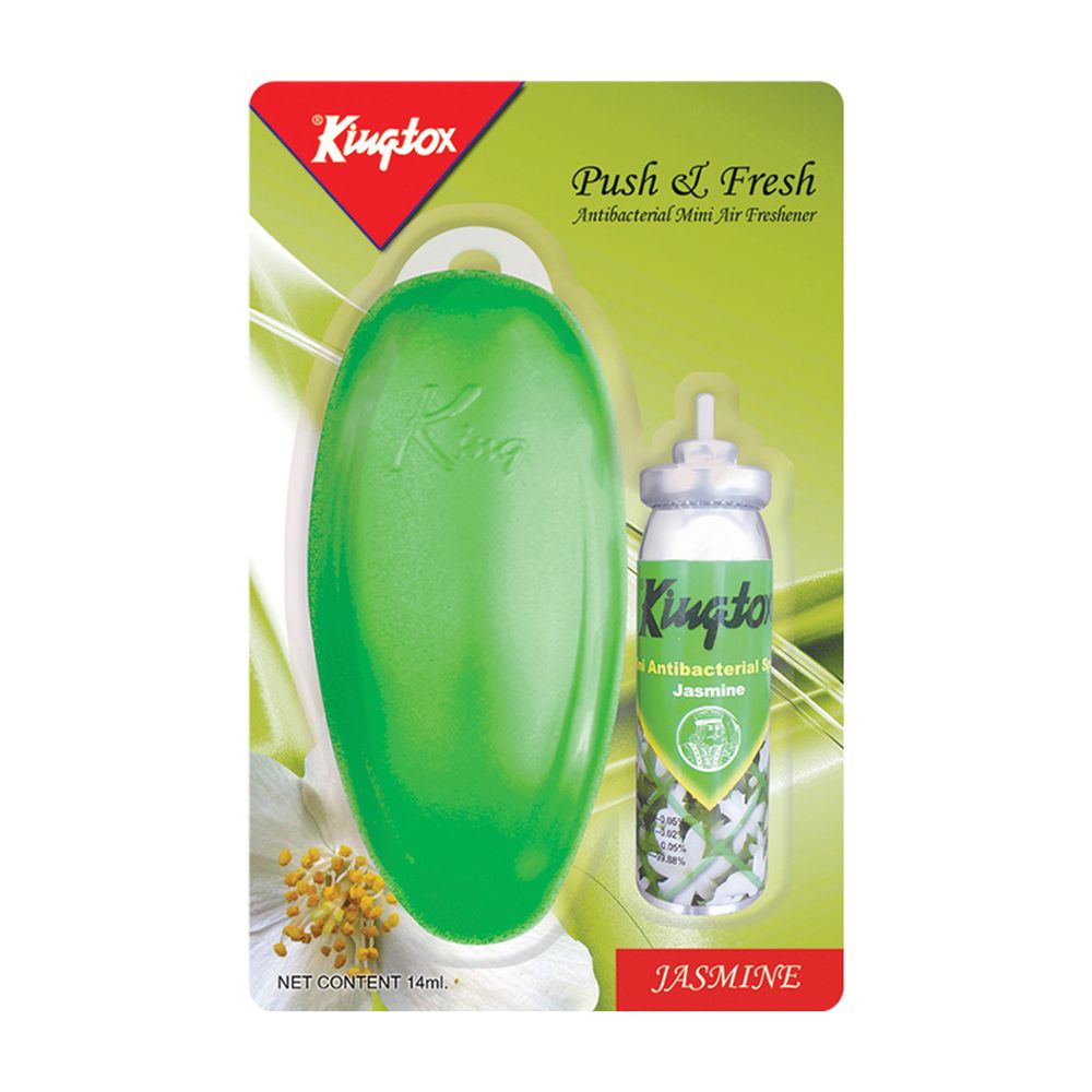 Kingtox Push & Fresh Mini Air Freshener Kit, Jasmine, 14ml