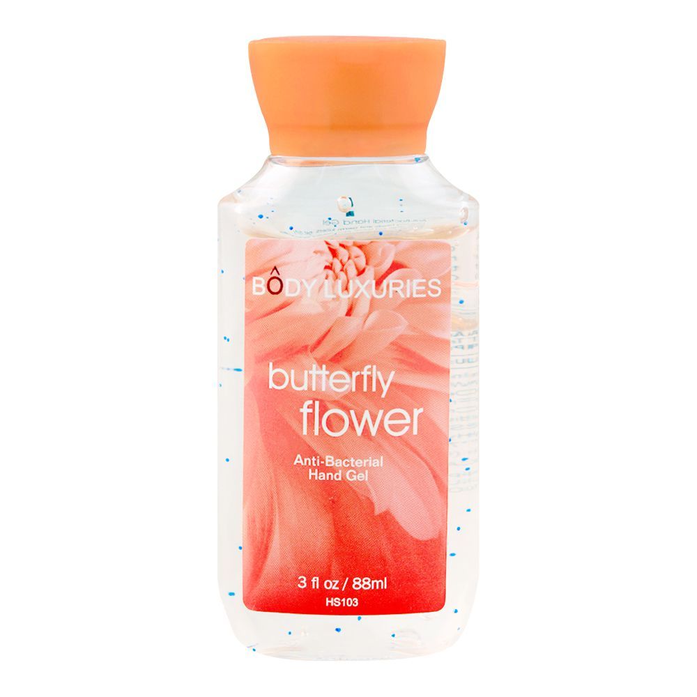 Body Luxuries Anti-Bacterial Hand Gel Sanitizer, Butterfly Flower, 88ml price in Pakistan