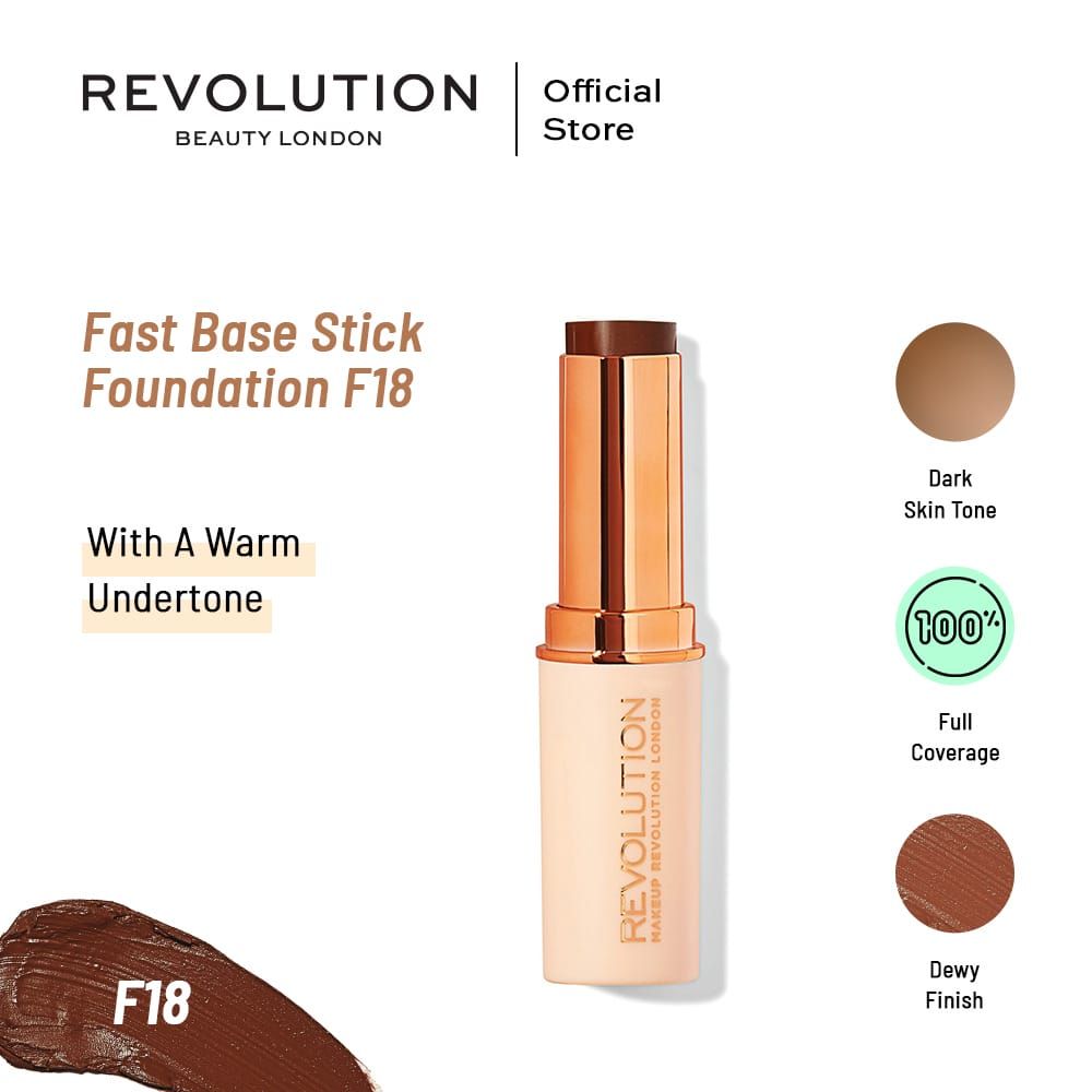 Makeup Revolution Fast Base Stick Foundation, F18