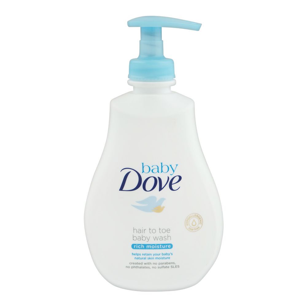 Dove Baby Rich Moisture Hair To Toe Baby Wash, 400ml