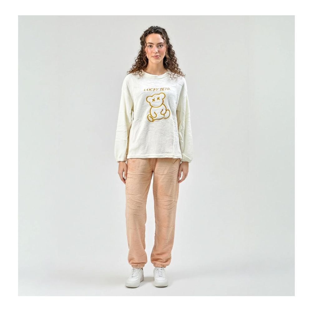 Sajiero Women's Pajama Suit, Fleece, Honey Bear price in Pakistan