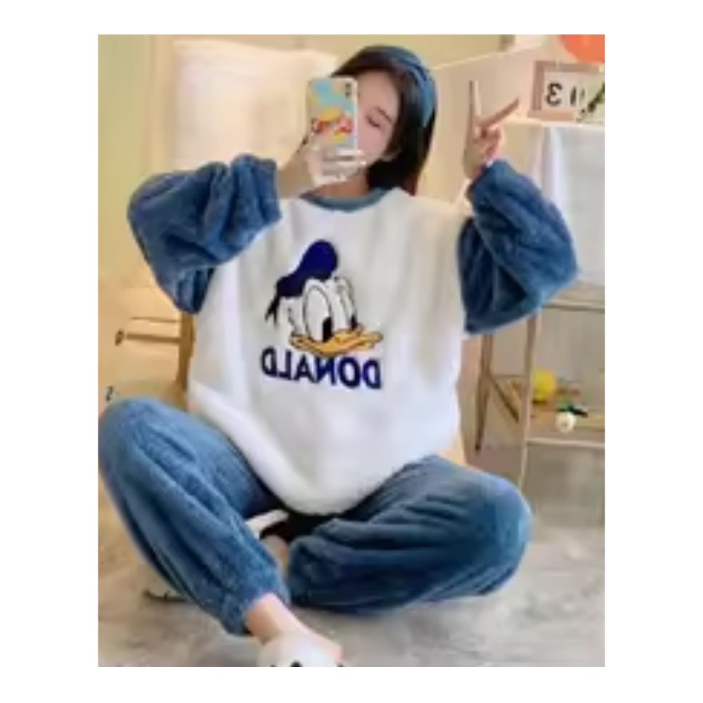 Sajiero Women's Pajama Suit, Fleece, Donald Duck price in Pakistan