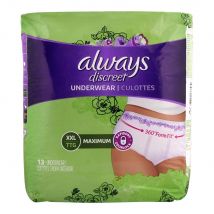 Buy Always Discreet Underwear, XXL/TTG Maximum,12-Pack Online at Best ...