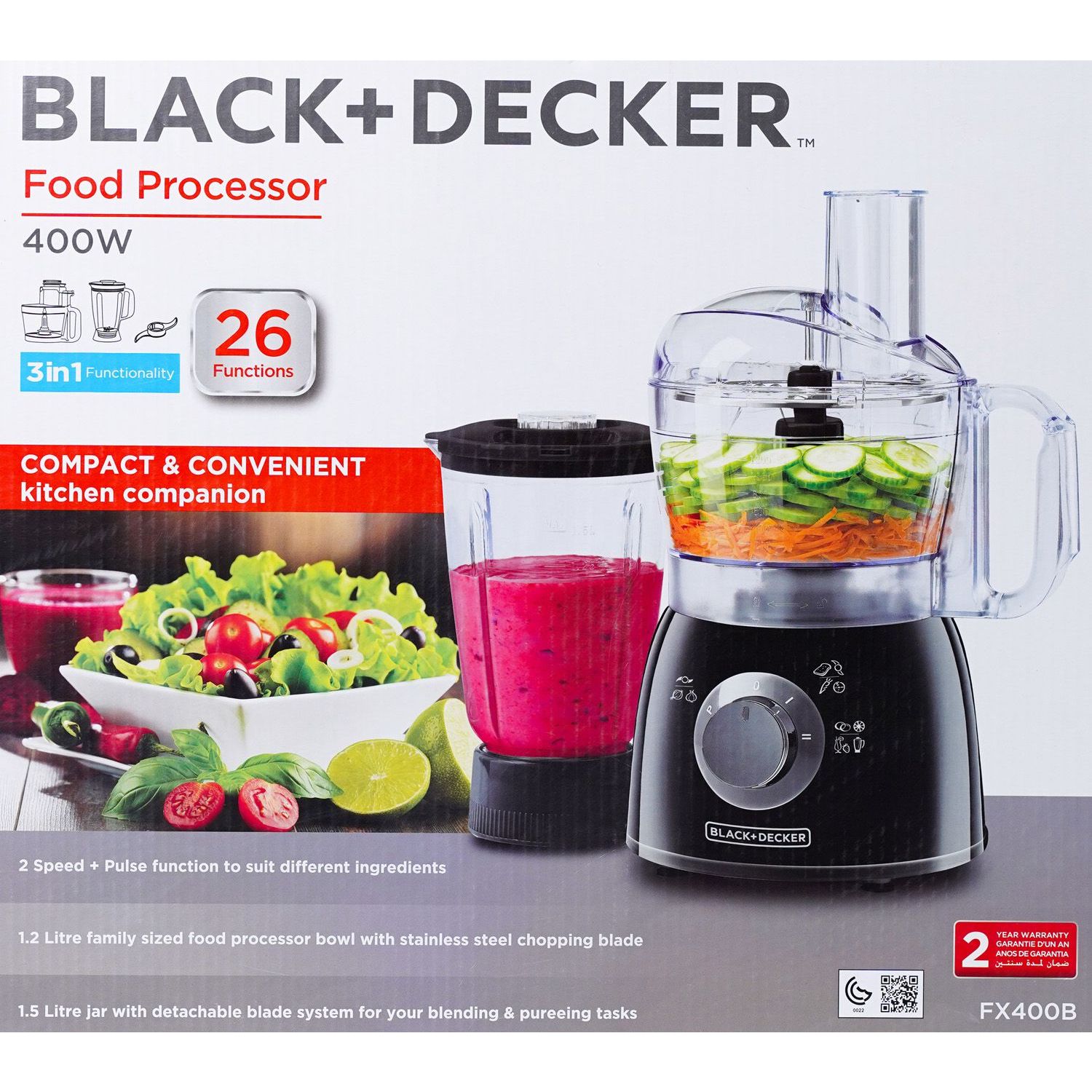 Black+Decker Food Processor 400W 33 Functions - KR43 - Anasia Shop