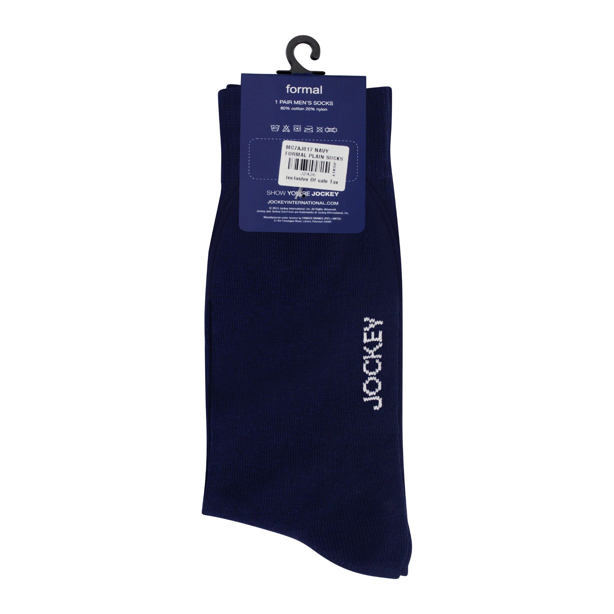Buy Jockey Men's Socks Formal, Plain Navy, MC7AJ017 Online at