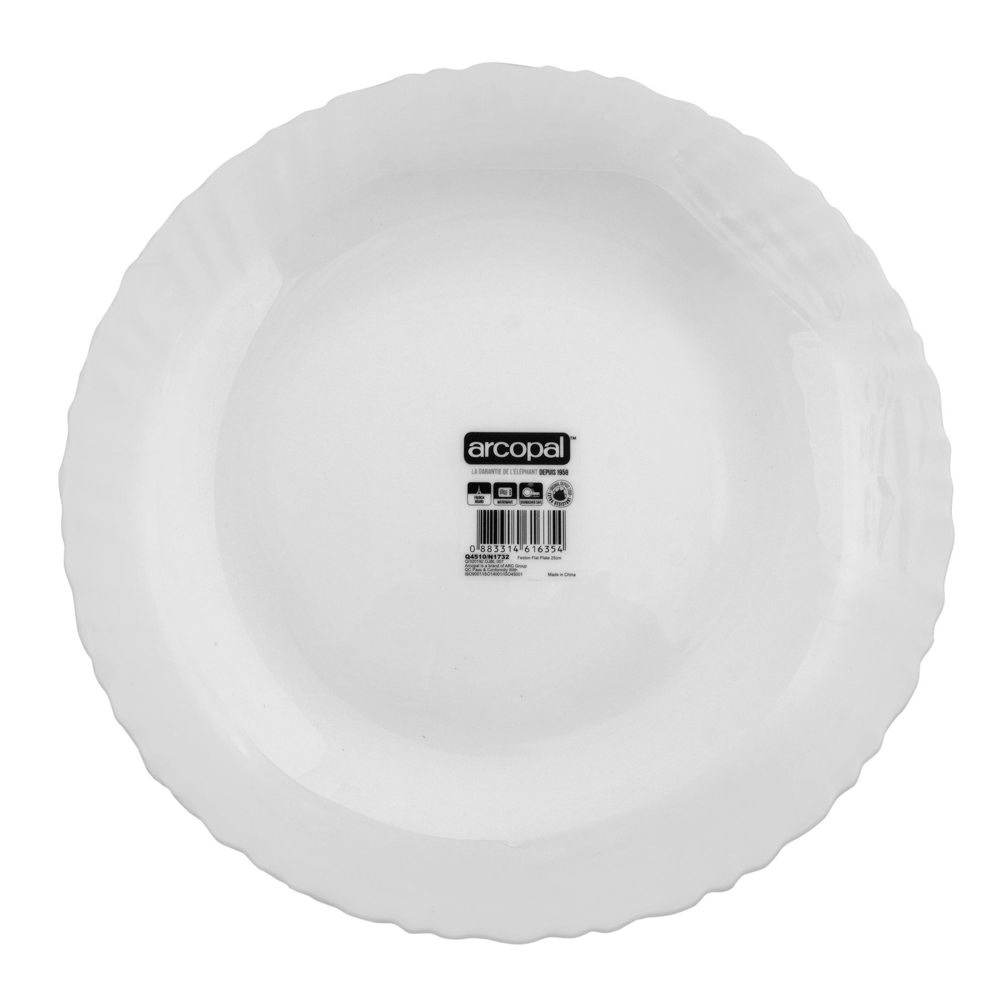 Order Luminarc Arcopal White Dinner Plate Q4510, 6-Pack Online at