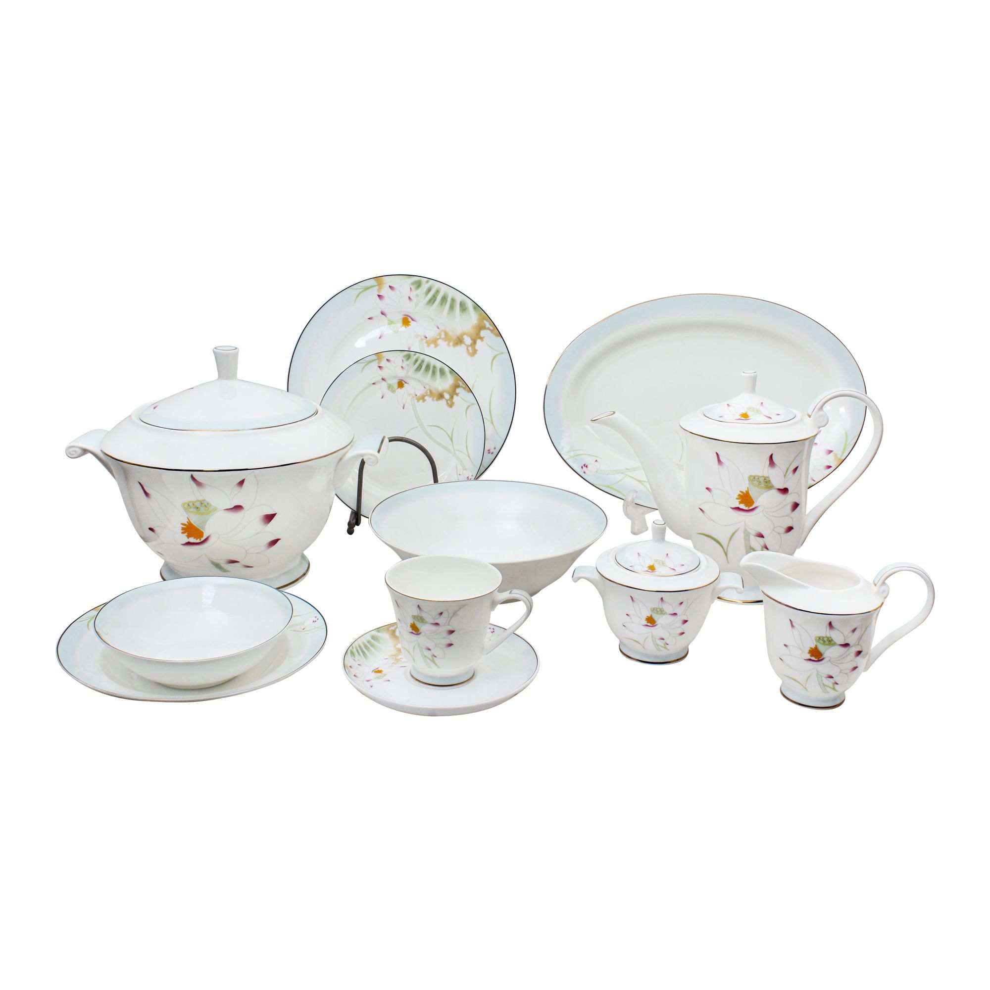 Purchase PMP Royal China Dinner Set, 85 Pieces, AA103 Online at