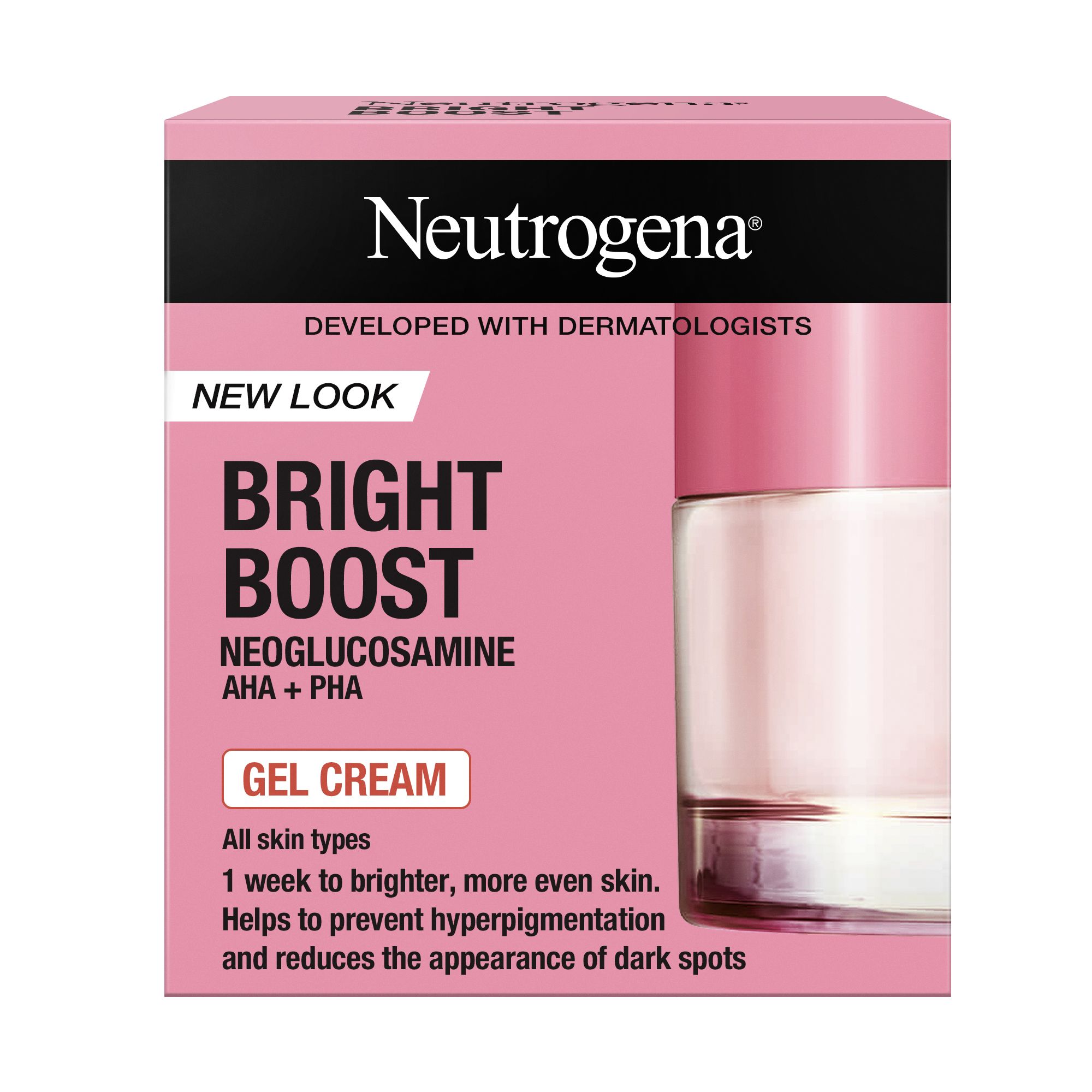 Buy Neutrogena Bright Boost Neoglucosamine AHA+PHA Gel Cream, For All ...