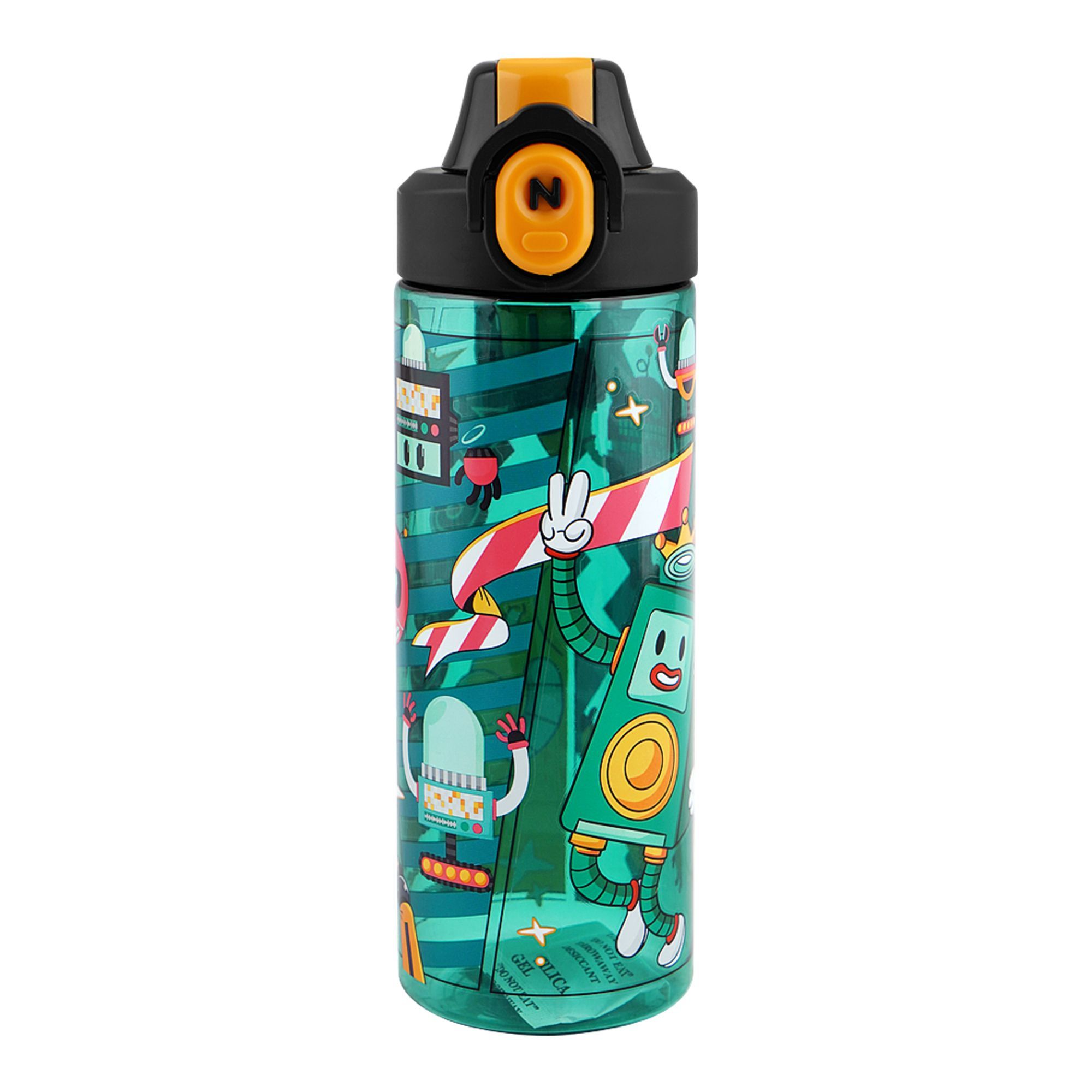 Naheed Sb AJF Eyun Kids Fancy Cartoon Water Bottle, Black, SB-12, 700ml