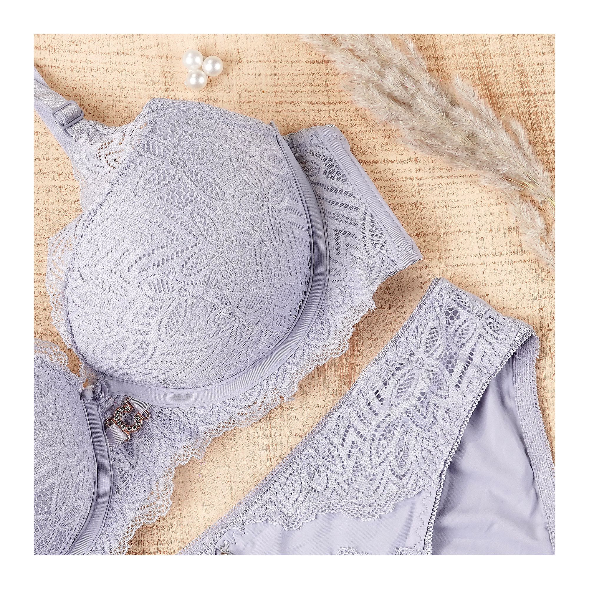 NG Fashion Laenna Lingerie Women's Foam Bra Set, Sky Blue, K7205