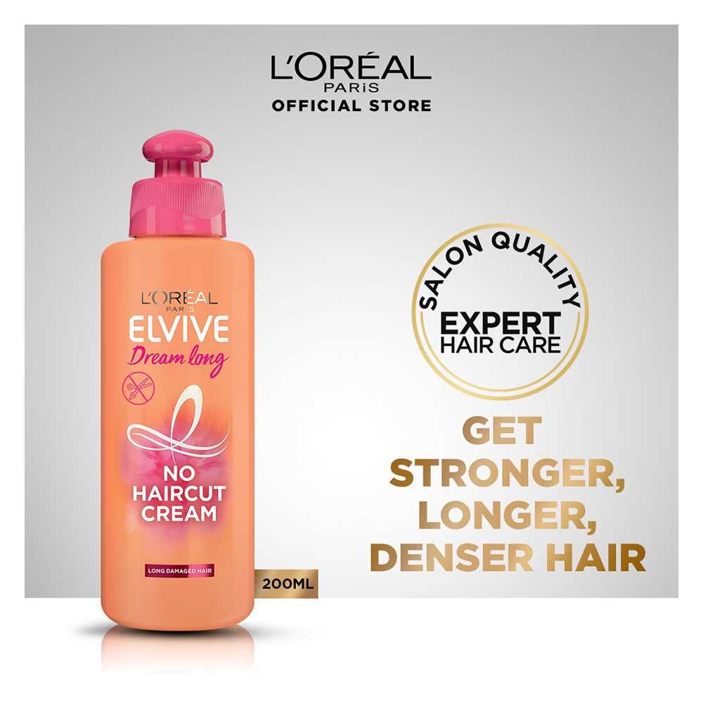 L'Oreal Paris Elvive Dream Long No Hair Cut Cream, For Long Damaged Hair, 200ml