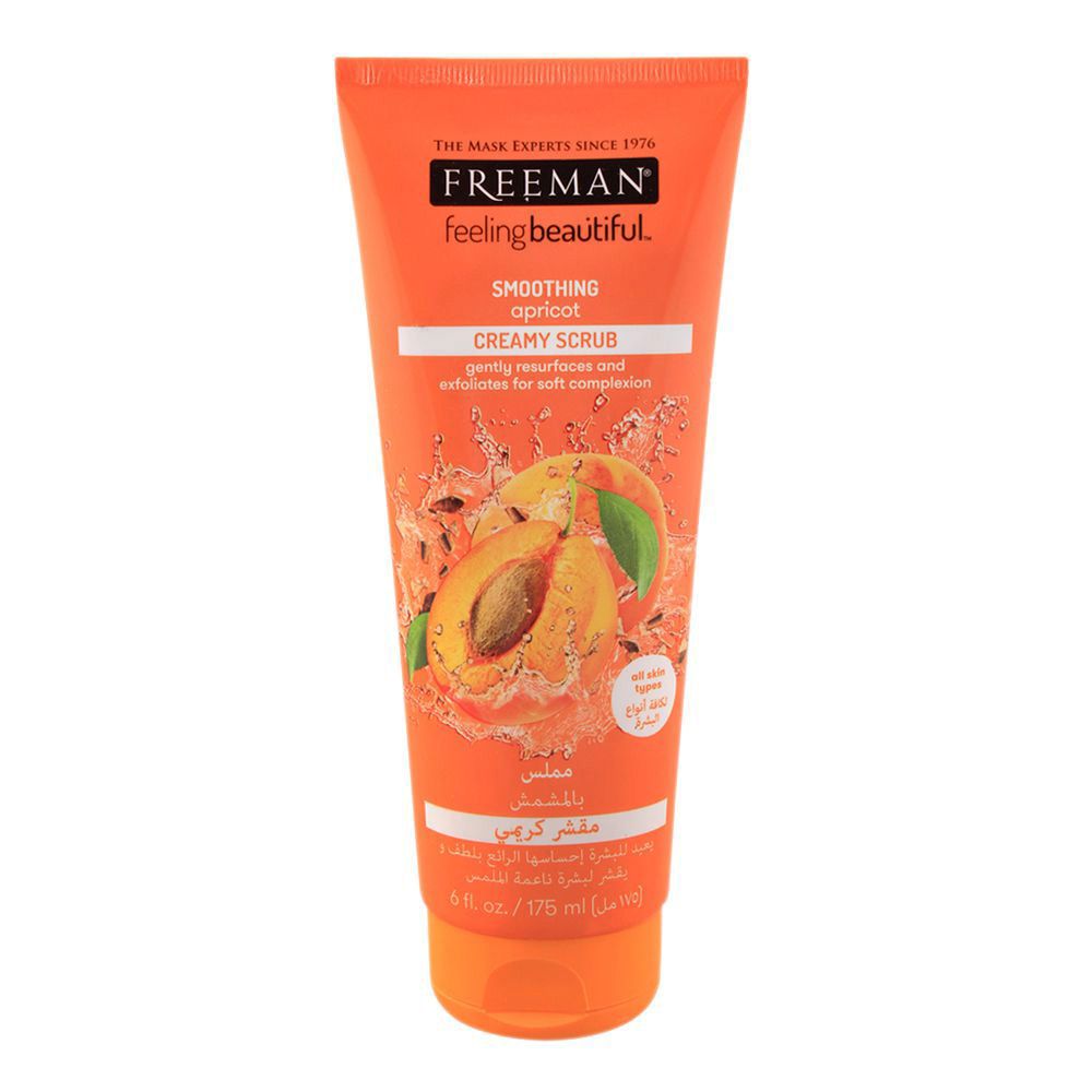 Freeman Feeling Beautiful Creamy Scrub, Smoothing Apricot, All Skin Types, 175ml