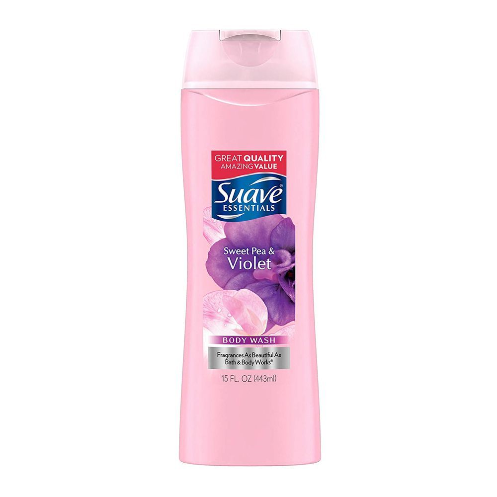 Suave Essentials Body Wash, Sweet Pea & Violet, 443ml