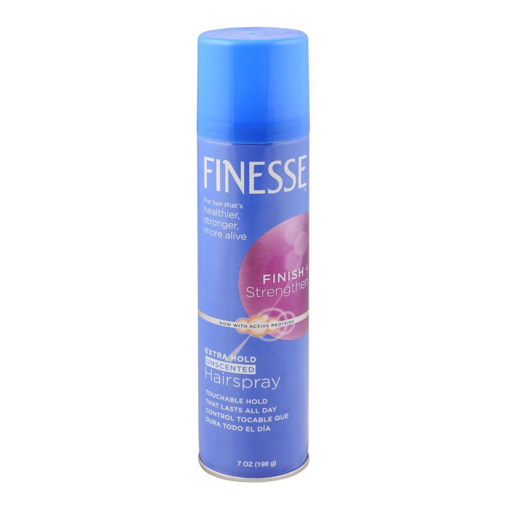 Finesse Finish + Strengthen Extra Hold Unscented Hair Spray, 198g