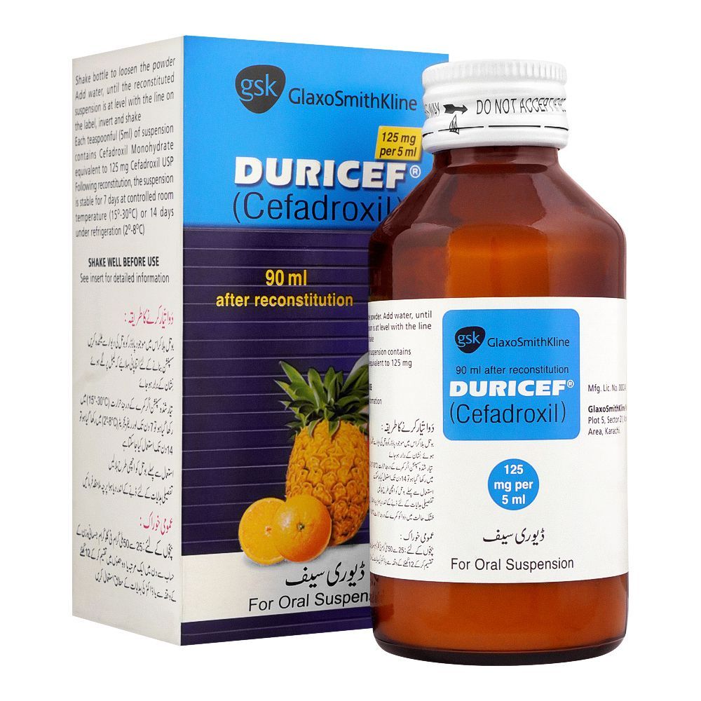 GSK Duricef Oral Suspension, 125mg/90ml