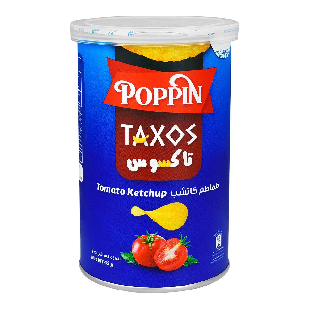 Poppin Taxos Tomato Ketchup Chips, 45g