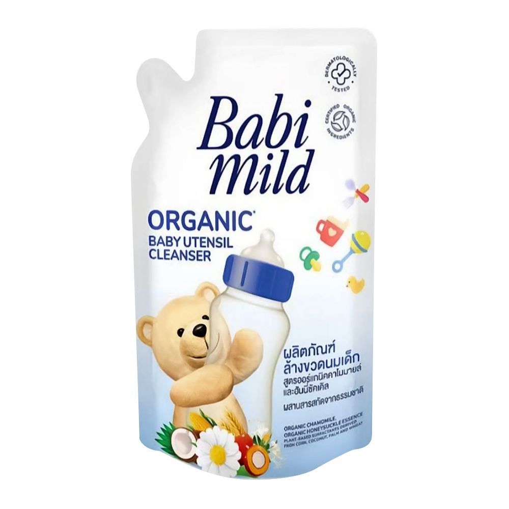 Babi Mild Organic Baby Utensil Cleanser, Pouch, 600ml